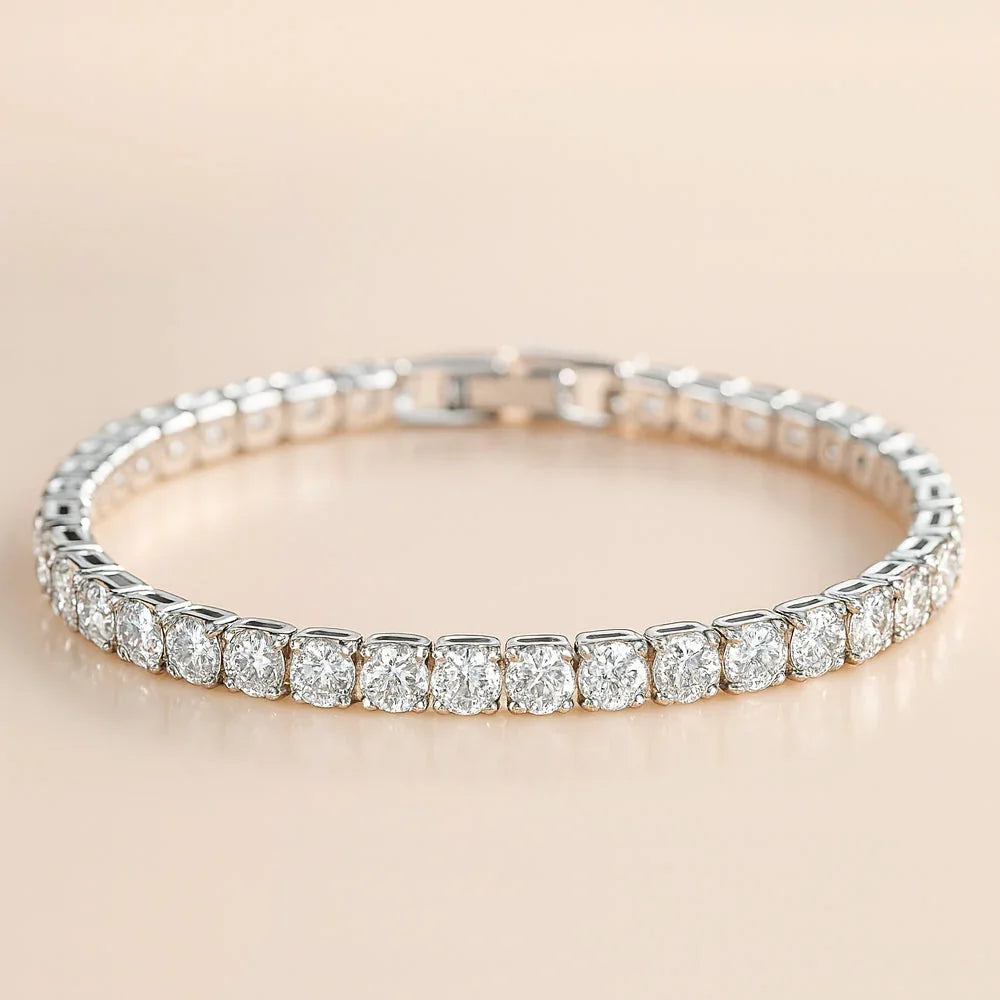 Armband aus 925er Sterling-Silber, Tennisarmband mit Zirkonia, 19cm