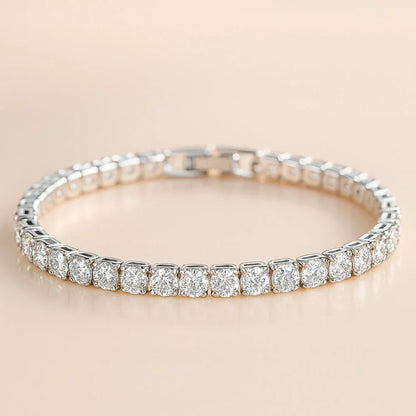 Armband aus 925er Sterling-Silber, Tennisarmband mit Zirkonia, 19cm