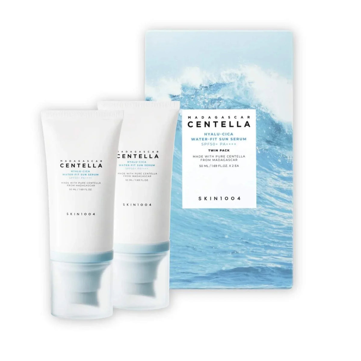SKIN1004 Madagascar Centella Hyalu-Cica Water-Fit Sun Serum SPF50+ - Twin Pack