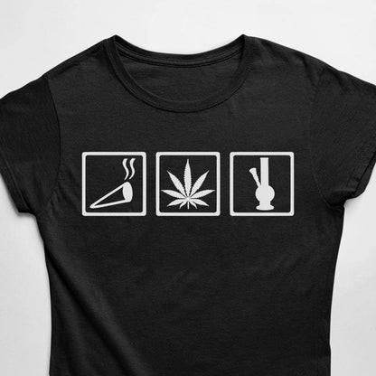Smoke All Day T-Shirt (schwarz oder weiß / Frauen)