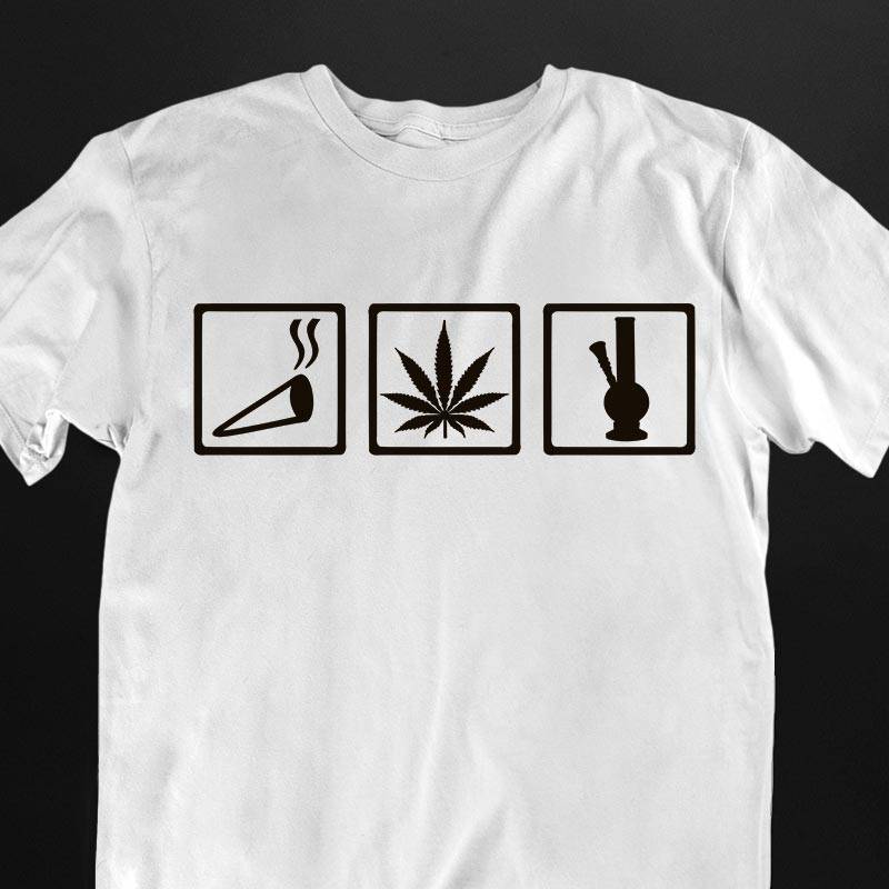 Smoke All Day T-Shirt (schwarz oder weiß / unisex)