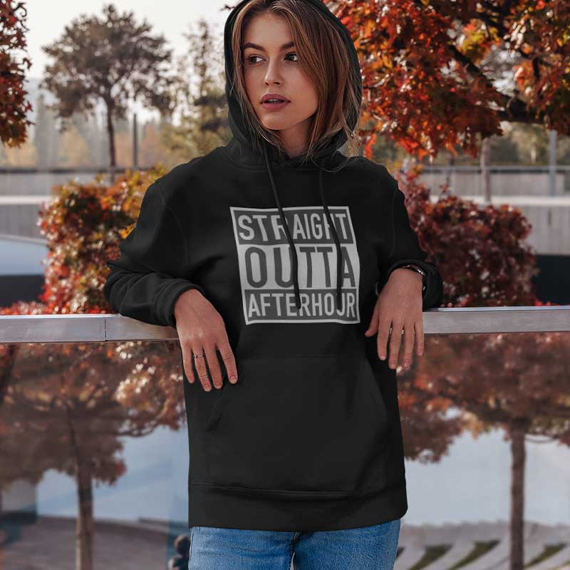 Straight Outta Afterhour Premium Hoodie (schwarz)