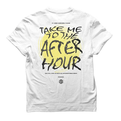 Take Me To The Afterhour T-Shirt (regular, unisex, white)