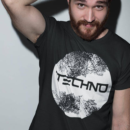 Techno Circle T-Shirt (schwarz oder weiß / unisex)