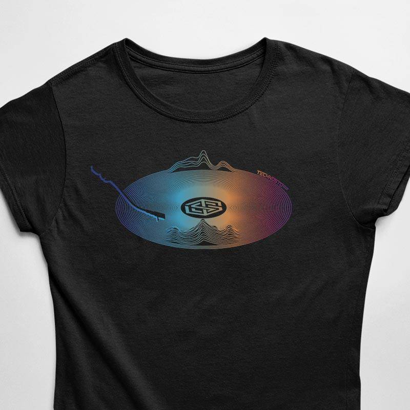 Techno Scratch T-Shirt (schwarz / Frauen)