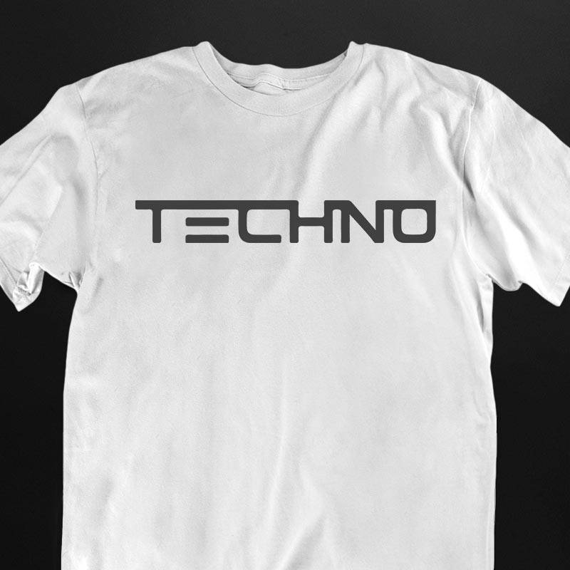 Techno T-Shirt (schwarz oder weiß / unisex)