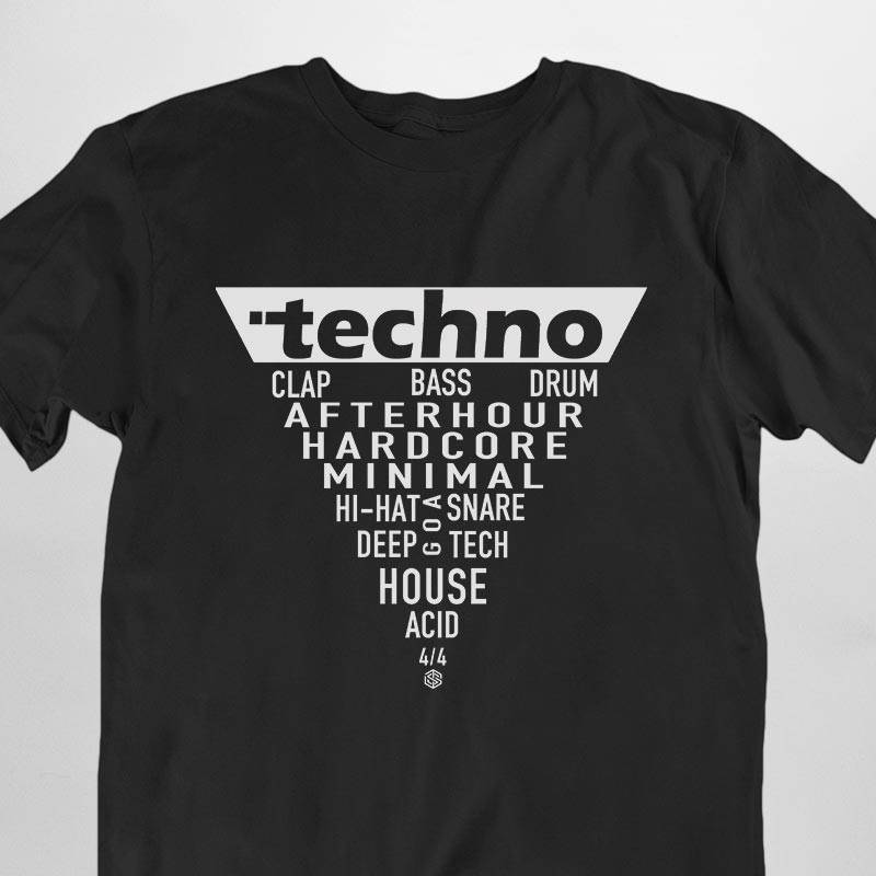 Techno Triangle Premium T-Shirt (schwarz oder weiß / unisex)