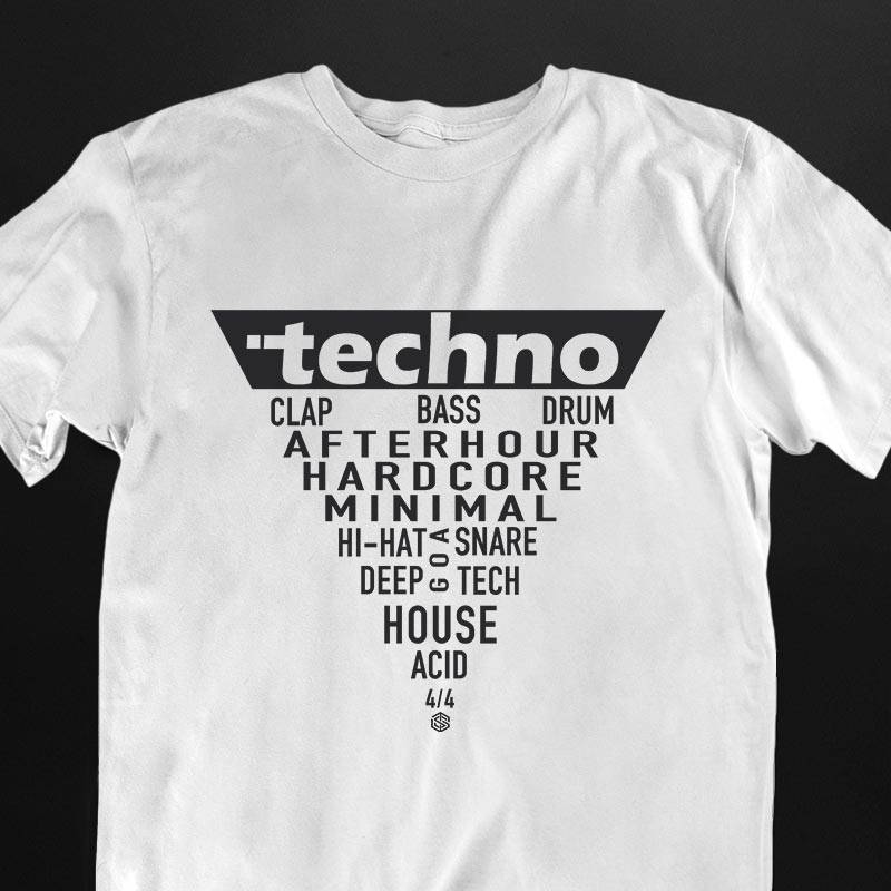 Techno Triangle Premium T-Shirt (schwarz oder weiß / unisex)