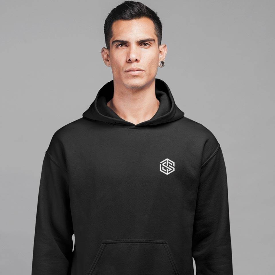 Technostoff Crew Premium Hoodie (schwarz, Frauen und unisex)