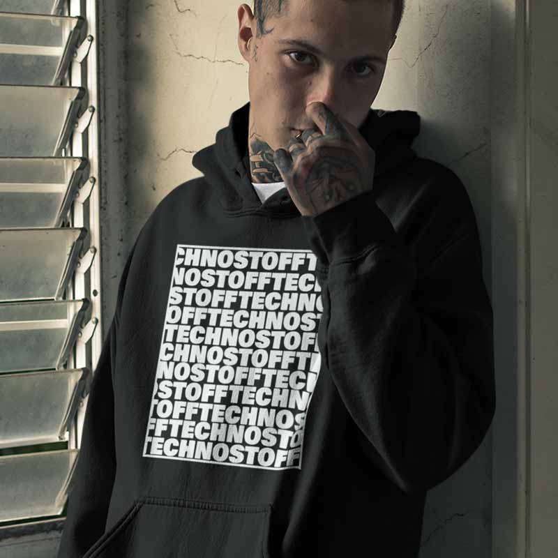 Technostoff Square Premium Hoodie (für unisex + Frauen)