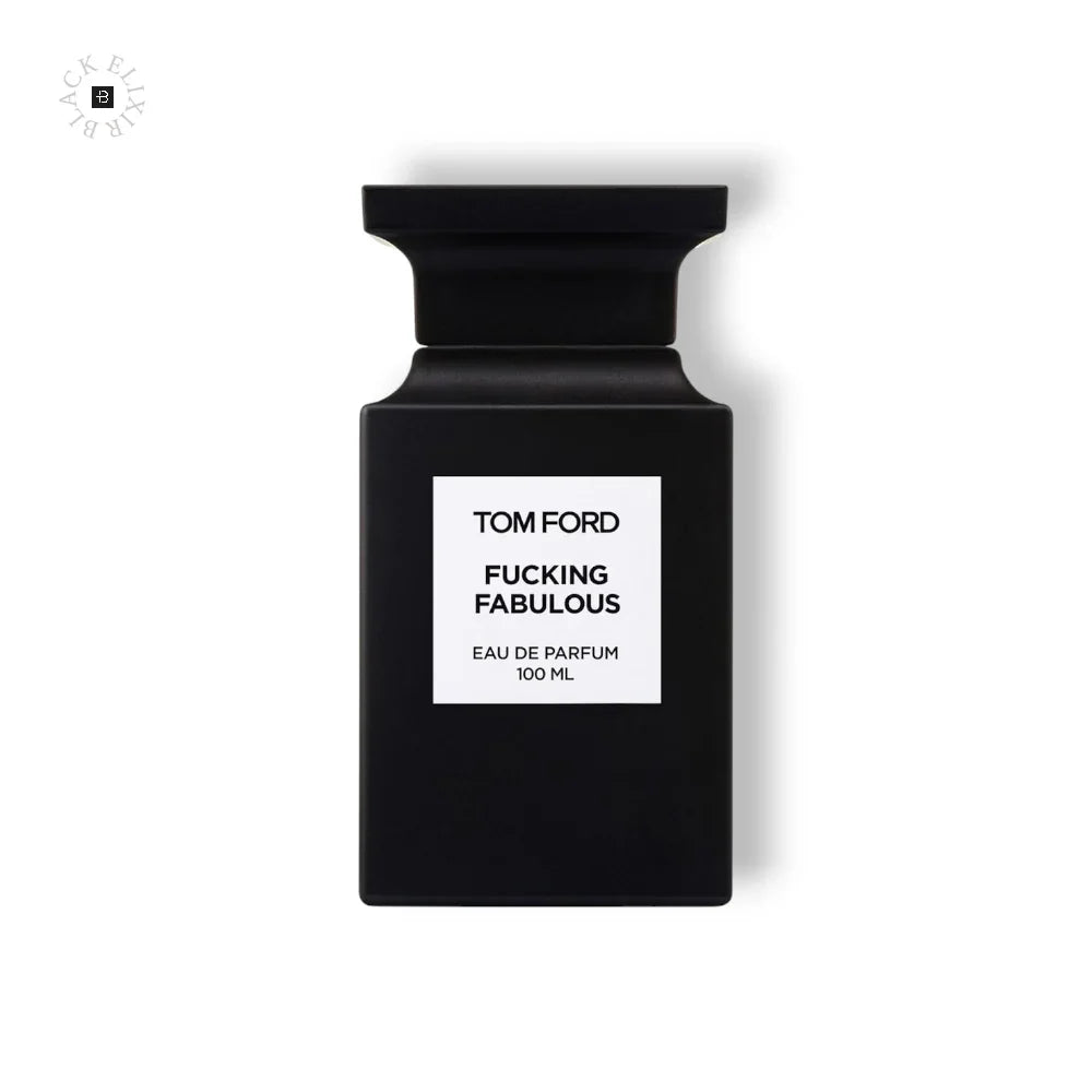 Schwarzer Flakon Tom Ford Eau de Parfum, 100 ml, Luxusparfum auf weißem Hintergrund