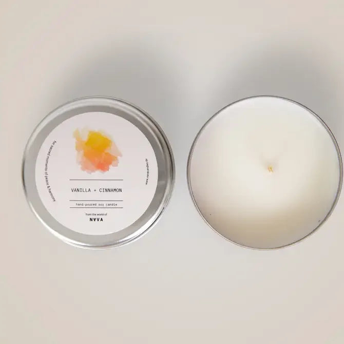 Vanilla & Cinnamon Soy Candle in Recycled Aluminum Tin (100gr)