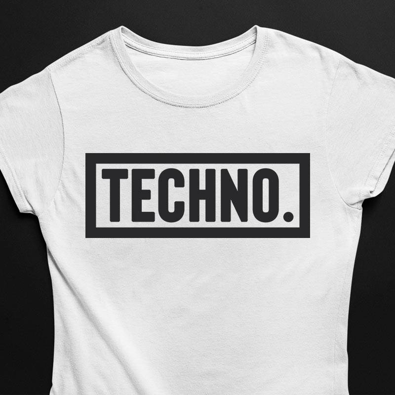 Techno Dot T-Shirt (schwarz oder weiß / Frauen)