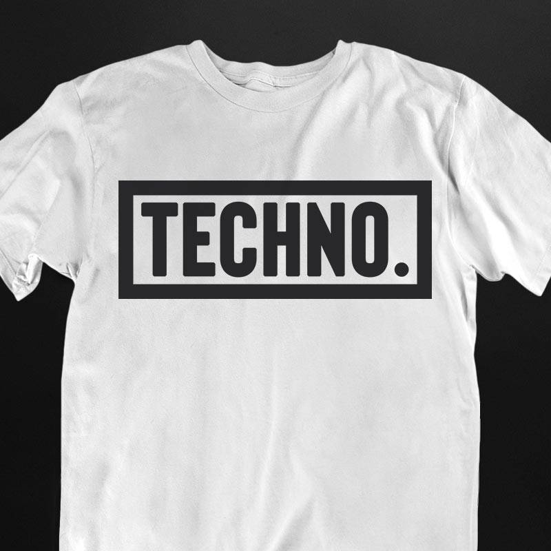 Techno Dot T-Shirt (schwarz oder weiß / unisex)
