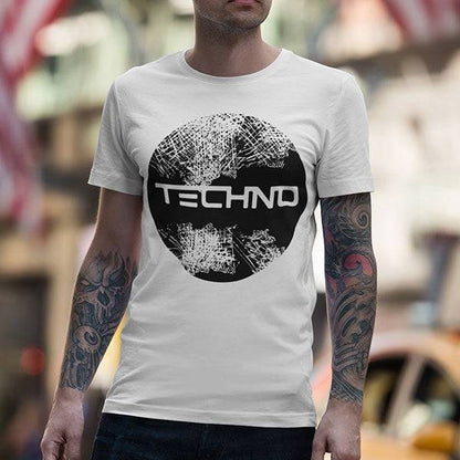 Techno Circle T-Shirt (schwarz oder weiß / unisex)