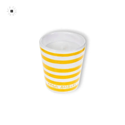 CASA AMALFI BUONGIORNO POSITANO HAND PAINTED CANDLE - Lemon Basil & Mandarin - BLACK ELIXIR - Maison de Parfum