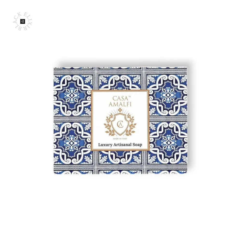 CASA AMALFI BLUE MAIOLICA 3 SOAP GIFT SET - BLACK ELIXIR - Maison de Parfum