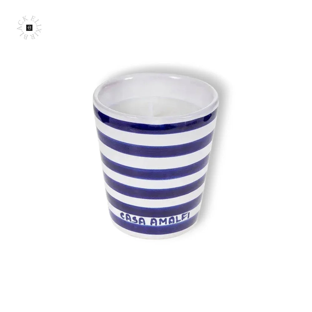 CASA AMALFI BLUE GROTTO HAND PAINTED CANDLE - Fresh Acqua Marine - BLACK ELIXIR - Maison de Parfum