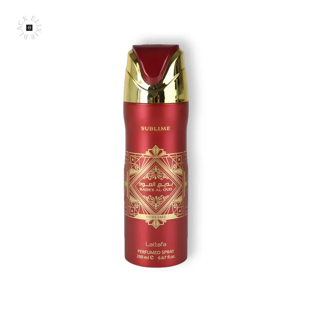 Lattafa Badee Al Oud Sublime Deo Spray - BLACK ELIXIR - Maison de Parfum