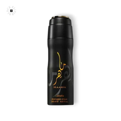Lattafa Maahir Black Deo Spray - BLACK ELIXIR - Maison de Parfum