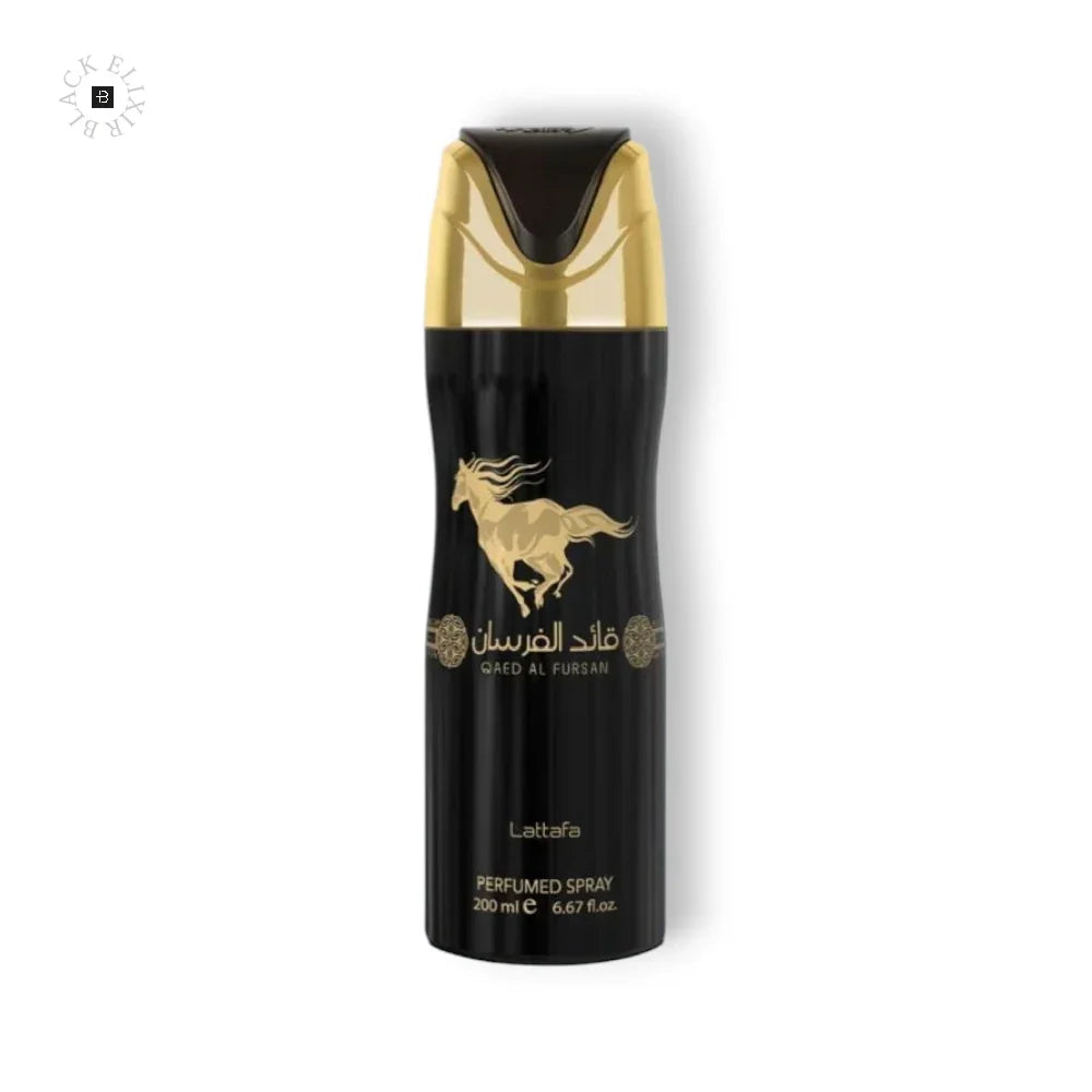 Lattafa Qaed Al Fursan Deo Spray - BLACK ELIXIR - Maison de Parfum