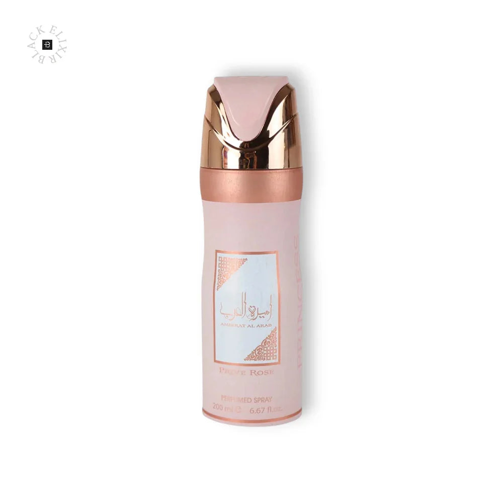 Lattafa Ameerat Al Arab Prive Rose Deo Spray - BLACK ELIXIR - Maison de Parfum