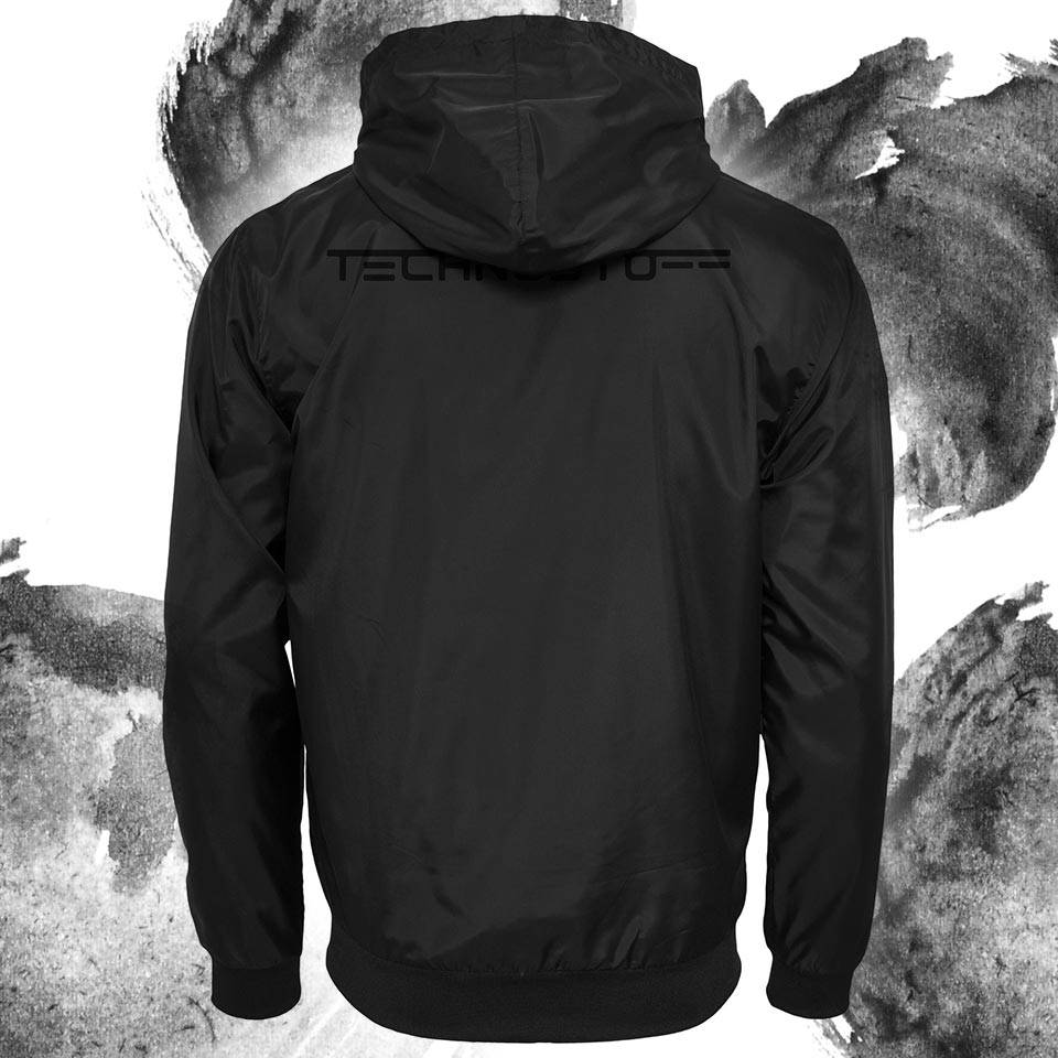 Technostoff Classic Black On Black Windrunner Unisex