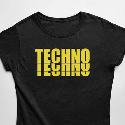 Yellow Techno T-Shirt (schwarz / Frauen)