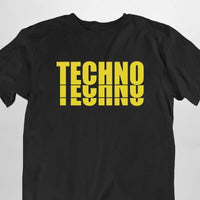 Yellow Techno T-Shirt (schwarz / unisex)